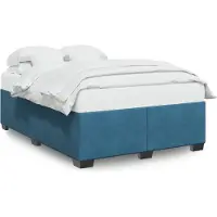 vidaXL Bedframe fluweel blauw 140x200 cm