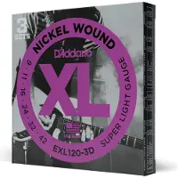 Daddario EXL120 3D 9-42 3 Pack
