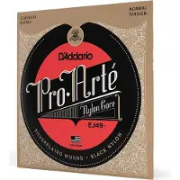 D'addario And Co EJ49 PRO-ARTE BLACK NYLON CLASSICAL GUITAR STRINGS NORMAL TENSION