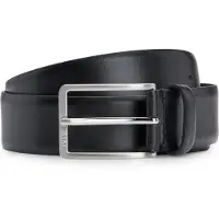 BOSS Riem van Italiaans leer met geborstelde zilverkleurige hardware Maat 100