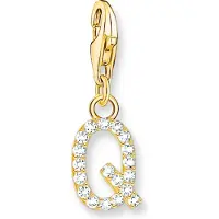 Thomas Sabo - 1980-414-14 - Charm - Dames - 925er Zilver geel verguld - Letter Q
