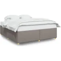 vidaXL Bedframe zonder matras stof taupe 180x200 cm