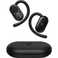 Anker soundcore V20 black, Open Ear Hoofdtelefoon, Verstelbare Oorhaken, Ultra-Comfort, Snug Fit, 16mm Drivers, 4 Microfoons, IP55, LED-verlichting, 36H speeltijd, Snel opladen, Bluetooth 5.4, Multipoint