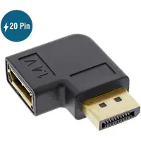 S-Impuls DisplayPort adapter met DP_PWR - 90° haaks naar rechts - versie 1.4 (5K/8K 60Hz) / zwart