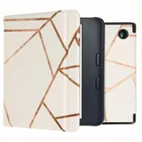 IMoshion Design Slim Hard Case Sleepcover met stand voor de Kobo Libra 2 / Tolino Vision 6 - White Graphic