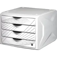 Helit ladeblok Cameleon, met 4 laden, wit