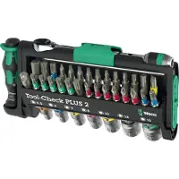 Wera Tool-Check PLUS 2 05049056001 Bitset 39-delig Kruiskop Phillips, Torx, Torx BO, Plat, Inbus, Binnen-vierkant (Robertson), Dop (zeskant), Buiten-vierkant