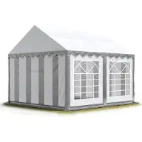 TOOLPORT Partytent 3x3 m, PVC 700, grijs wit