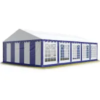 TOOLPORT Partytent 5x10 m, PVC 700, blauw wit