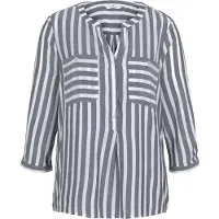 Tom Tailor Blouse smoky blue / wit