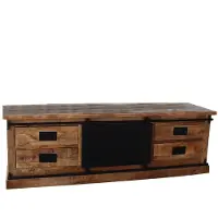 Lizzely Garden & Living Dressoir mangohout Jones bruin zwart ladekast industrieel 155cm duurzaam mango kast