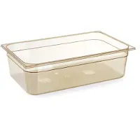 Hendi Gastronormbak 1/1 hoge temperatuur bestendigheid, BPA vrij, Transparant, 10 cm diepte, 32,5(b)x53(d)x10(h)cm, 869277