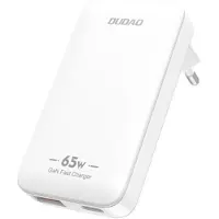 Dudao A65Q Adapter, 65 Watt, GaN, 1x USB-C + 1x USB-A, wit