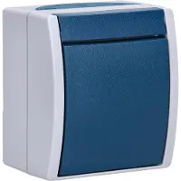 Busch-Jaeger 2601/7 W-53 Ocean (opbouw) Kruisschakelaar spatwaterdicht Blauw, Groen