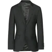 Hackett Heren Donkergrijze effen wollen blazer (38/32), Casual, Grijs, Klassiek HM441678