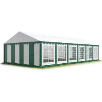 TOOLPORT Partytent 6x12 m, PVC 700, groen wit