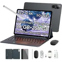 Blackview MEGA 12 - Tablet - Gaming Tablet - Android 16 - 12.2 inch - 36GB RAM - 256GB ROM - 5G Tablet - 10000mAh - Grijs
