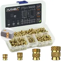 Ruthex M2 / M3 / M4 / M5 Threaded Insert Assortment Box - 270pcs