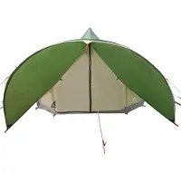 vidaXL Teepee Tent voor 7 Personen 7-persoons Groen en Grijs