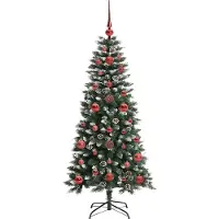 vidaXL Kunstkerstboom Groen 120 cm PVC en Plastic en Staal