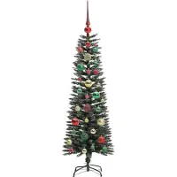 vidaXL Kunstkerstboom Groen 120 cm PVC en Plastic en Staal
