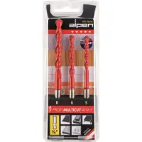 Alpen MultiCut 100803100 Carbide Multifunctionele boorset 3-delig 5 mm, 6 mm, 8 mm 1/4 (6.3 mm) 1 set(s)