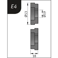 MetallKraft buigrollen set, type E4, Ø 53 x 19 x 18 mm, artikelnummer 3880124