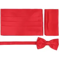 Suitable Cumberband Strik Pochet Set Rood -