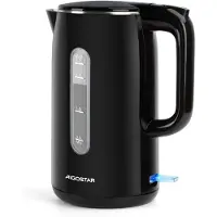 Aigostar Waterkoker - Dubbelwandig - 1,7 Liter - Cool-touch - Warmhoudfunctie - Elektrische Waterkoker - 2200W - Zwart