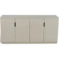 Mavis Aoko Kast Met Glazen Deuren - Bijzettafels & buffetten Mdf Beige - 1K74B