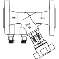 Oventrop inregelafsluiter Ubel, nom. bi diam DN 32, aansluiting 1 flens