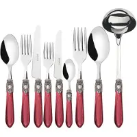 Casa Bugatti OXFORD Ghiera Argento Anticato, Bestekset 75-delig, Presentaiedoos,