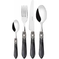 Casa Bugatti OXFORD Ghiera Argento Anticato, Bestekset, 24 delen, Presentatieverpakking,