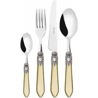 Casa Bugatti OXFORD Ghiera Argento Anticato, Bestekset, 24 delen, Presentatieverpakking,