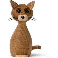 Spring Copenhagen Lucky The Cat Houten Beeldje 15,9 Cm - Houten beeldjes Eiken - 2018-FSC
