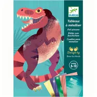 Djeco Kreasæt - Folienbilder - Jurassic - - One Size - Kreatives Spielset