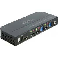 DeLOCK 11482 DisplayPort-switch DisplayPort, HDMI Besturing, Muis, Toetsenbord, Afstandsbediening 3840 x 2160 Pixel