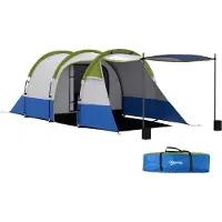 Outsunny kampeertent - polyester/glasvezel - 420x200x150 cm - groen
