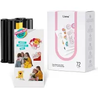 Liene - Photo Sticker snijder - Sticker Paper 4×7" - Inclusief 2 Ink Cartridge 72 vellen