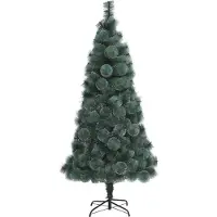 vidaXL Kunstkerstboom met standaard 180 cm PET groen