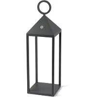 Faro Argus LED tafellamp, donkergrijs, aluminium/PMMA, hoogte 47 cm, zwart, Aluminium, Modern