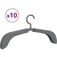 vidaXL Kledinghanger uittrekbaar 10 st grijs