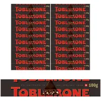 Toblerone Chocoladereep Puur Zwart 20 x 100g - Chocoladereep of chocoladetablet - Voorraad - Cadeau - Puur