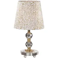 Ideal Lux Queen TL1 Small, Goud, Metaal, Polyvinylchloride, Slaapkamer, IP20, E27, 1 lamp