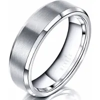 Mendes Wolfraam heren ring Mat Zilver 6mm-20mm