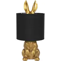 Clayre & Eef Tafellamp haas goud E27 fitting modern 42cm