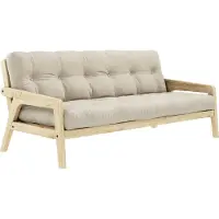 Karup Grab Slaapbank Met Mattras Blank Gelakt / - Slaapbanken Dennenhout Beige - 132101747