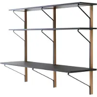Artek Kaari Reb 010 Wandconsole Met Bureau Zwart - Bureaus Linoleum Black - 28503001
