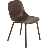 Muuto Fiber Outdoor Side Chair Brown Red