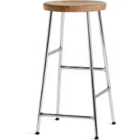 HAY Cornet barkruk 65 cm Oiled oak-chrome